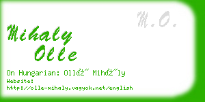 mihaly olle business card